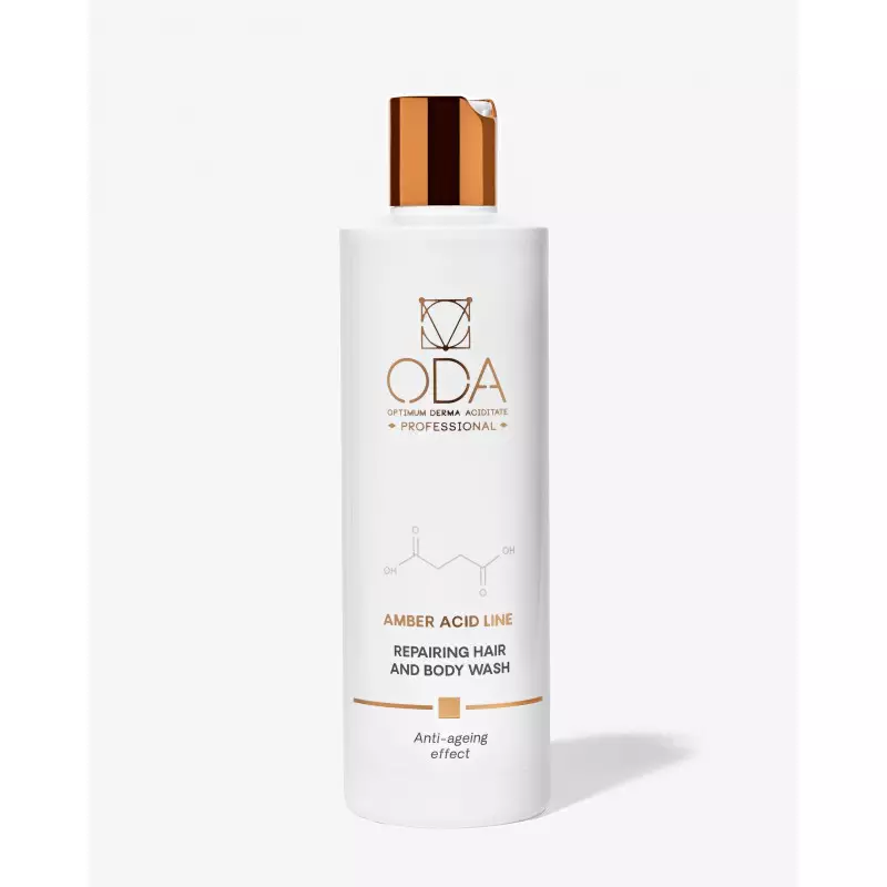 Repairing hair and body wash with amber acid and urea